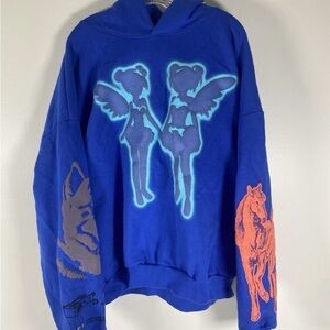 Drake Related Blue Tour Hoodie size 2XL XXL For All The Dogs Big As What